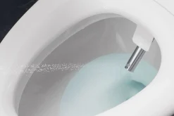 Elongated bidet toilet seat with remote control
