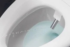 Elongated bidet toilet seat with remote control