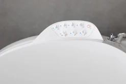 Elongated bidet toilet seat with remote control