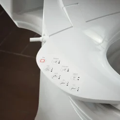 Elongated bidet toilet seat with remote control