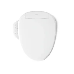 Elongated bidet toilet seat with remote control
