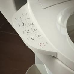 Elongated bidet toilet seat with remote control