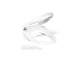 Elongated bidet toilet seat with remote control
