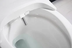 Elongated bidet toilet seat with remote control