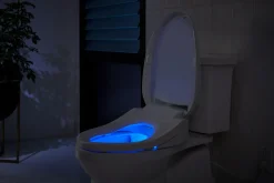 Elongated bidet toilet seat with remote control