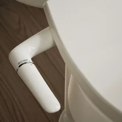 Elongated manual bidet toilet seat