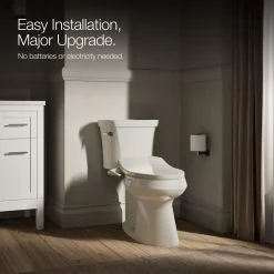 Elongated manual bidet toilet seat