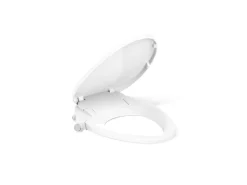 Elongated manual bidet toilet seat