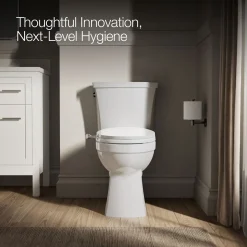 Elongated manual bidet toilet seat