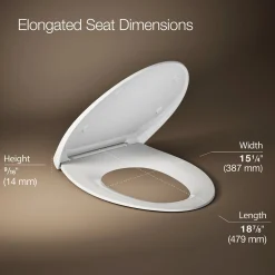 Elongated toilet seat