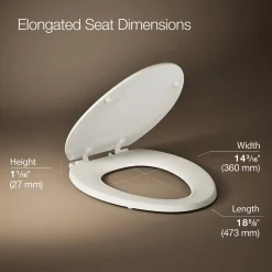 Elongated toilet seat
