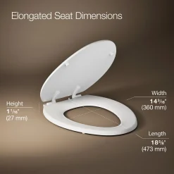Elongated toilet seat