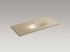 49" Enameled cast iron vanity top with integrated oval sink
