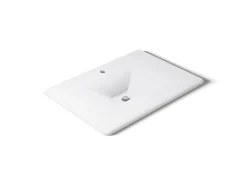 31" Enameled cast iron vanity top with integrated rectangular sink
