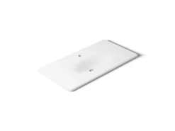 43" Enameled cast iron vanity top with integrated oval sink