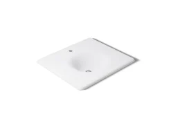 25" Enameled cast iron vanity top with integrated round sink