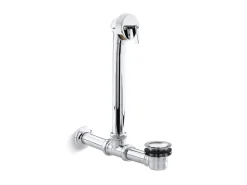 Exposed bath drain for above-the-floor installation