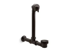 Exposed bath drain for above-the-floor installation