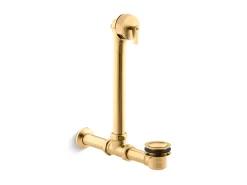 Exposed bath drain for above-the-floor installation