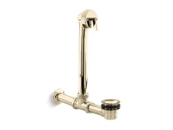 Exposed bath drain for above-the-floor installation