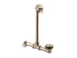 Exposed bath drain for above-the-floor installation