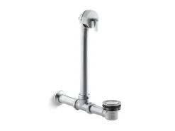 Exposed bath drain for above-the-floor installation