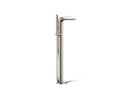 Floor-mount bath filler trim