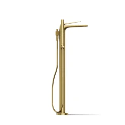 Floor-mount bath filler trim