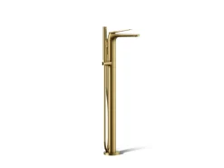 Floor-mount bath filler trim