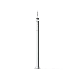Floor-mount bath filler trim with handshower
