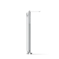 Floor-mount bath filler trim with handshower