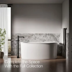 Floor-mount bath filler trim with handshower