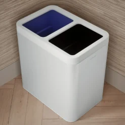 5-3/4-gallon dual-compartment open-top trash can