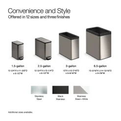 5-3/4-gallon dual-compartment open-top trash can