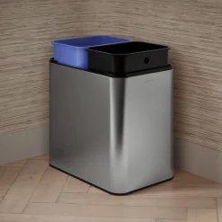 5-3/4-gallon dual-compartment open-top trash can