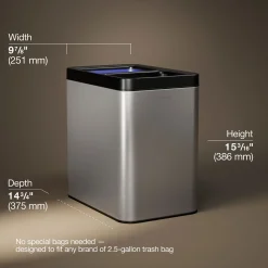 5-3/4-gallon dual-compartment open-top trash can
