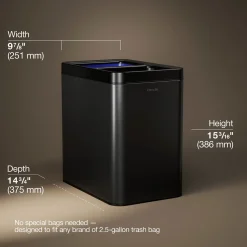 5-3/4-gallon dual-compartment open-top trash can