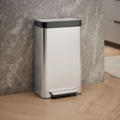 8-gallon loft stainless steel step trash can