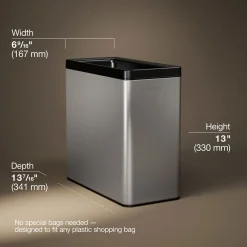3-gallon open-top trash can