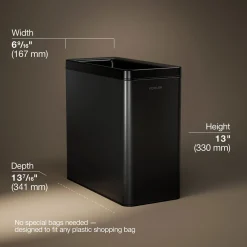 3-gallon open-top trash can