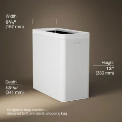 3-gallon open-top trash can