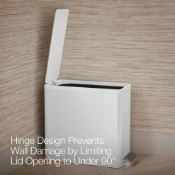 2.5-gallon slim step trash can