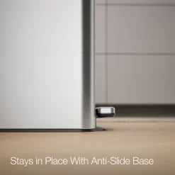 13-gallon stainless steel slim step trash can with bifold lid