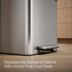 8-gallon stainless steel step trash can