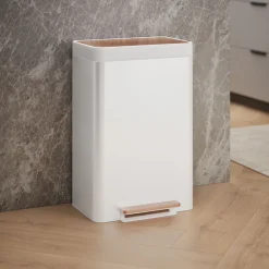 13-gallon stainless steel step trash can