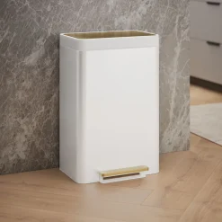13-gallon stainless steel step trash can
