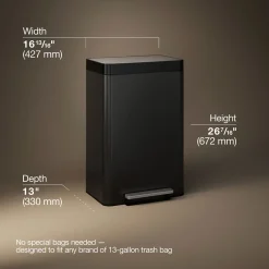 13-gallon stainless steel step trash can