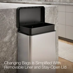 13-gallon stainless steel step trash can