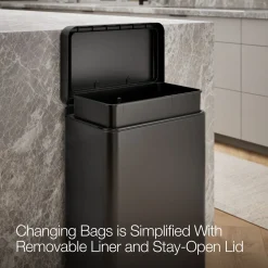 13-gallon stainless steel step trash can