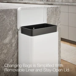 13-gallon stainless steel step trash can